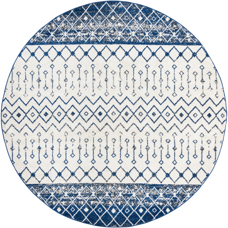Bradley-Joe Abstract Indoor Rug, Round 10'