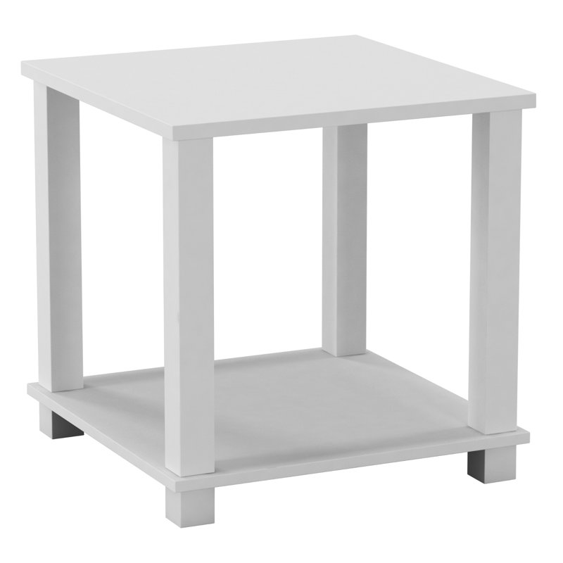 Shavar 39.5cm W Solid Wood Bedside Table, White