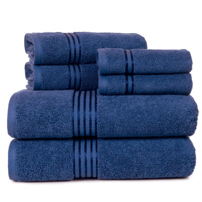 Ensemble de serviettes de bain en coton 6 pièces Jordan-Dale - Accessoires de salle de bain avec serviettes lavables à la machine