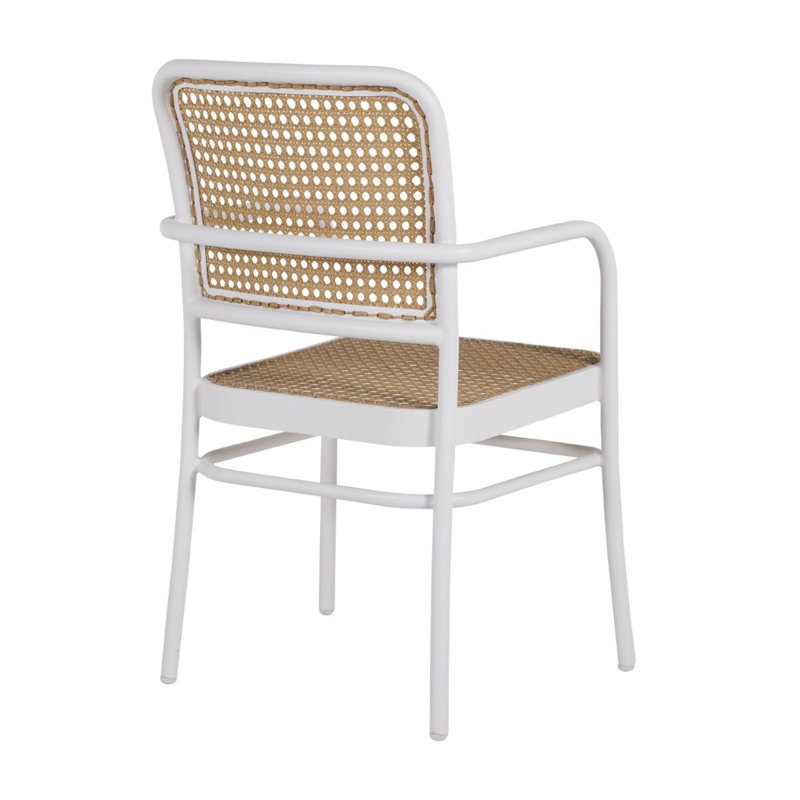 Bordeaux Patio Dining Armchair, Chalk