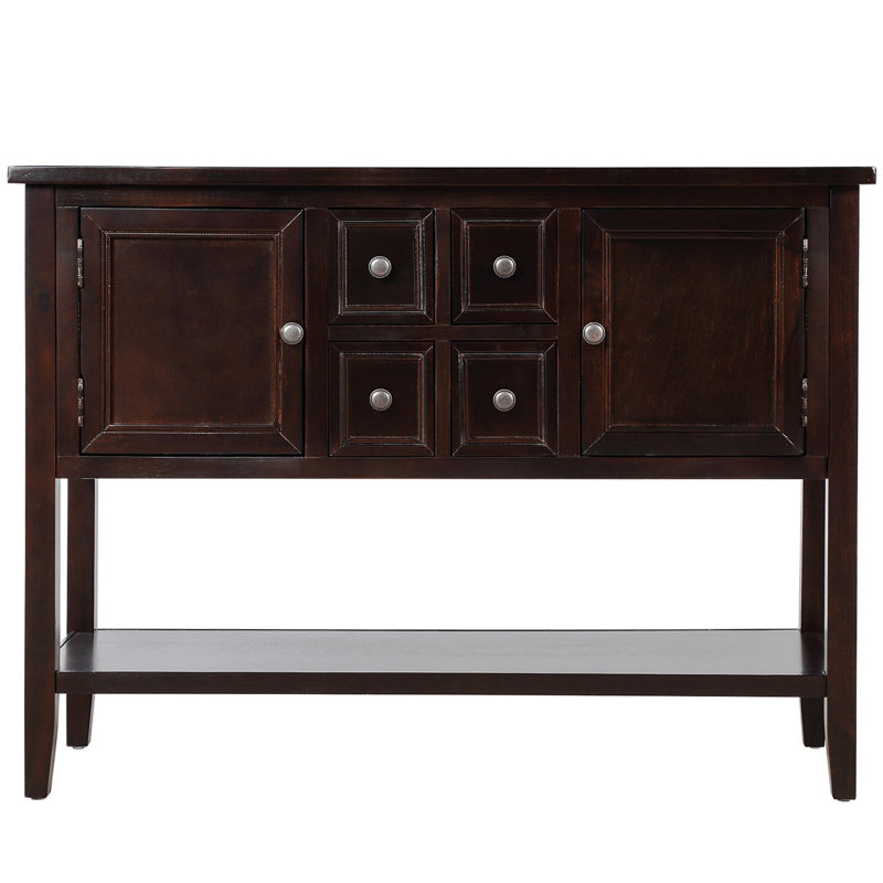 Eagarville Sideboard,entryway table,Console Table,sideboards and buffets,buffet table with Bottom Shelf, Espresso