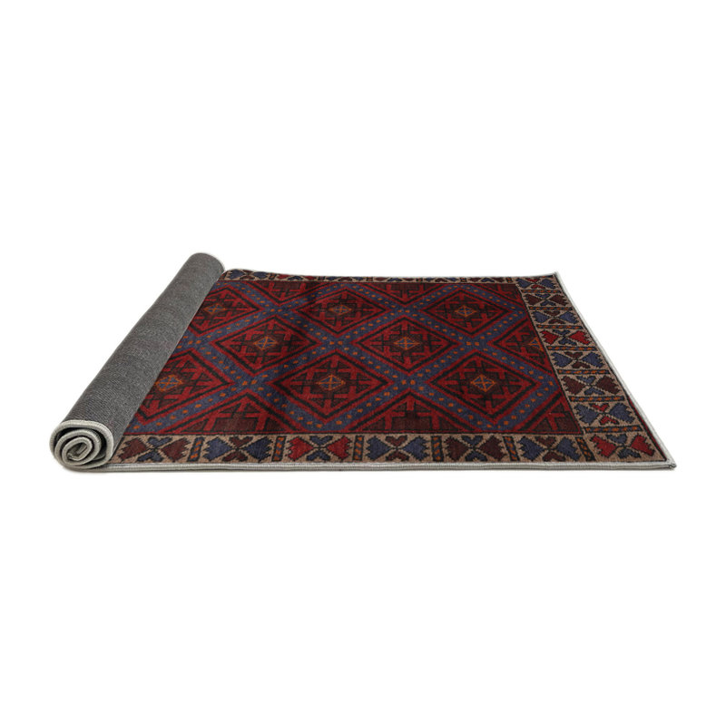 Tapis oriental bleu / rouge, Rond 4 pi