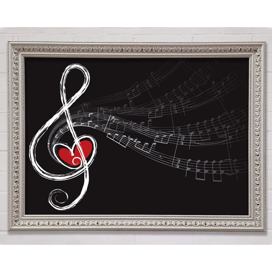 For The Love Of Music - Einzelne Bilderrahmen Kunstdrucke