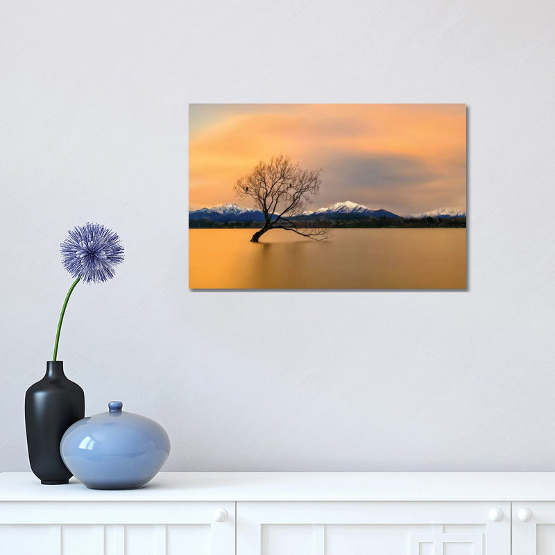 Morning Glow Of The Lake Wanaka by Hua Zhu - Wrapped Canvas Print, 30.48 cm H x 45.72 cm W