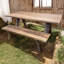 Acacia Solid Wood Dining Table - Unfinished Reclaimed Wood Rustic Furniture, Hand Finished Sturdy Kitchen & Dining Table