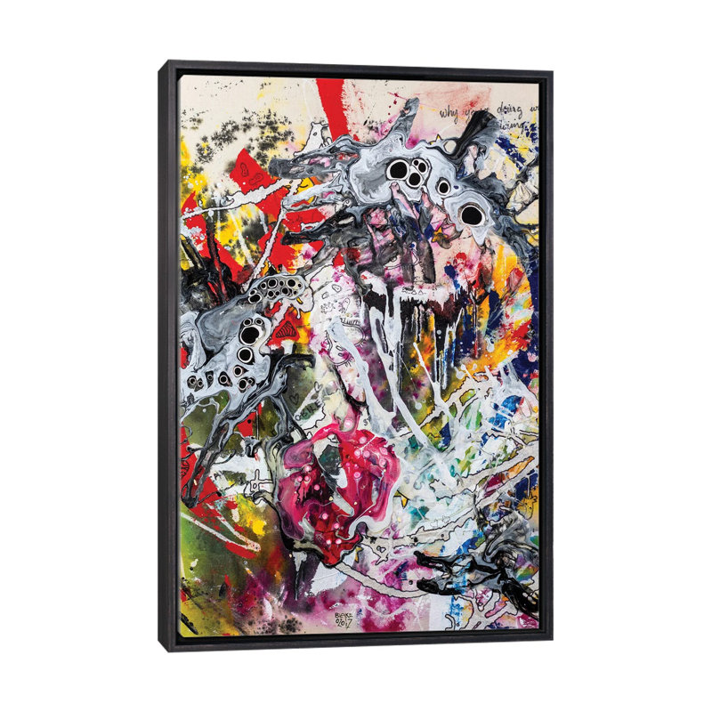 Pourquoi vous faites ce que vous faites - reproduction d'art murale - toile encadrée, H 48 po x l 32 po, Noir patiné