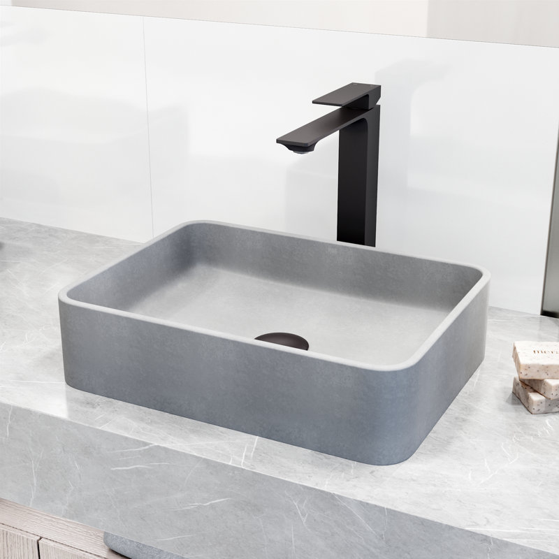 Dunn 11" H Single Handle Vessel Sink Bathroom Faucet, Matte Black