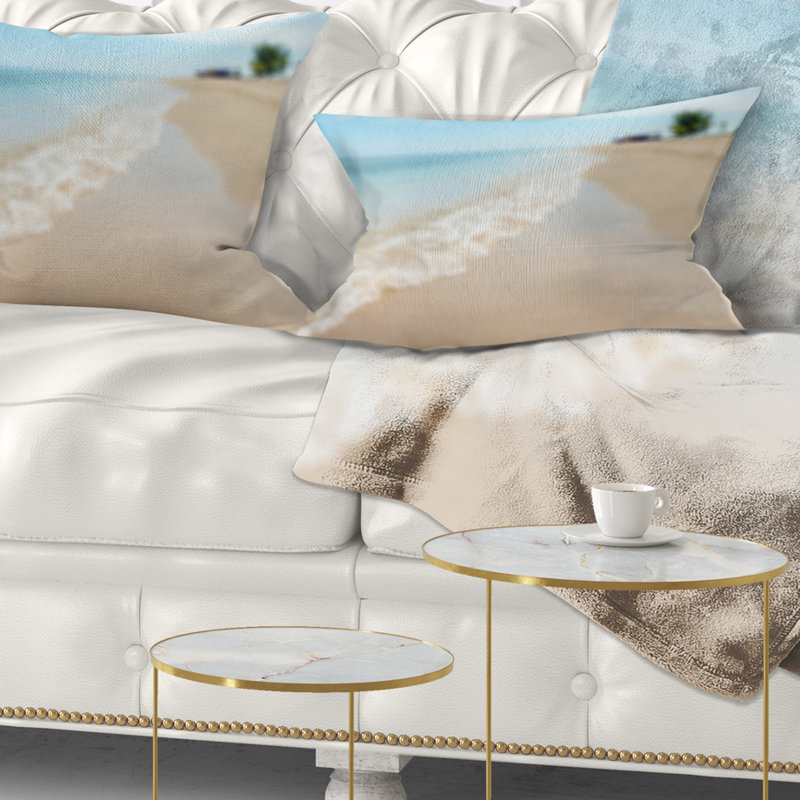 Coussin lombaire à vagues de plage seascape tropical island