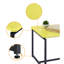 Table basse l 39,5 po x P 19 po et table d'extrémité l 19 po x P 15,5 po x P 21,5 po - table en fibre de carbone et jaune, 2 tables, plateaux de table, structure en métal, pieds réglables, bords biseautés, densité moyenne, coins inclinés