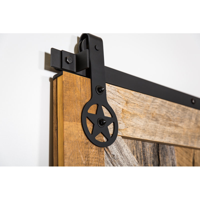 Ranger Premium Standard Single Barn Door Hardware Kit, 60 in., Brushed Stainless