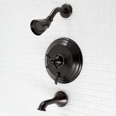 Kingston Brass Elinvar Single-Handle Pressure Balanced Tub and Shower Faucet