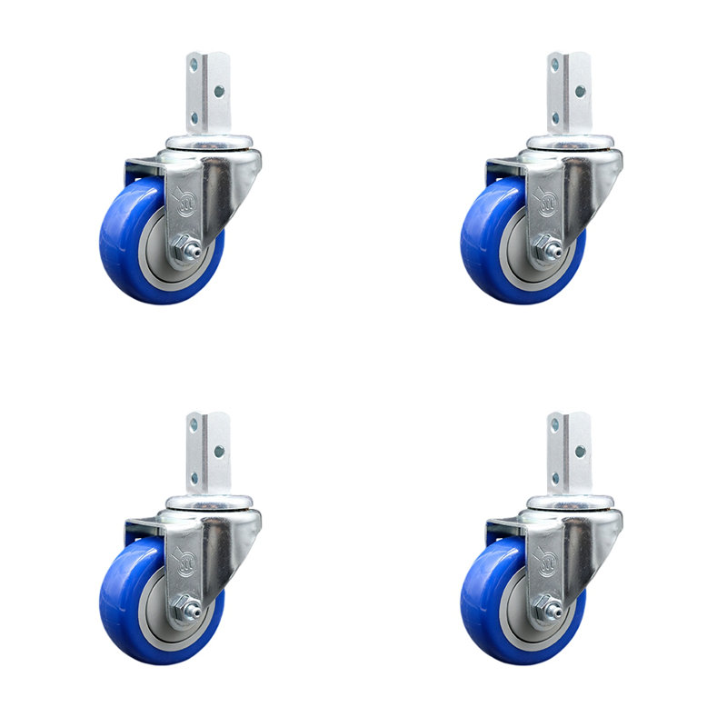 Polyurethane Casters, Blue