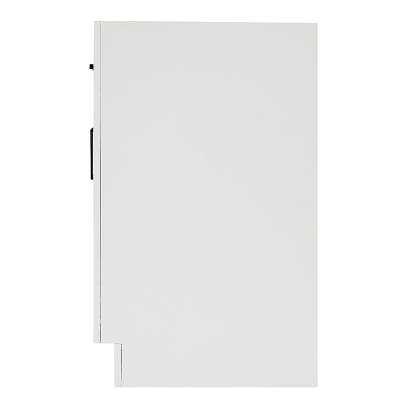 Ariel Hepburn 72 In. Double Sink Base Cabinet, White, Matte Black