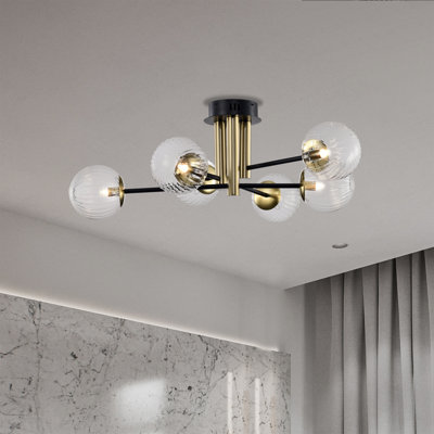 Glass Semi Flush Mount