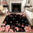 Large Area Rug, Pink Cherry Blossom Floral Pattern, Machine Washable Non Slip, Indoor Decor for Living Room Bedroom Entryway Front Door Kitchen Balcony Apartment Cozy Home-129037030