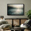 «Misty Blue Abstract Seascape Light Reflection Horizon», reproduction d'art encadrée-1924497001-1924497003