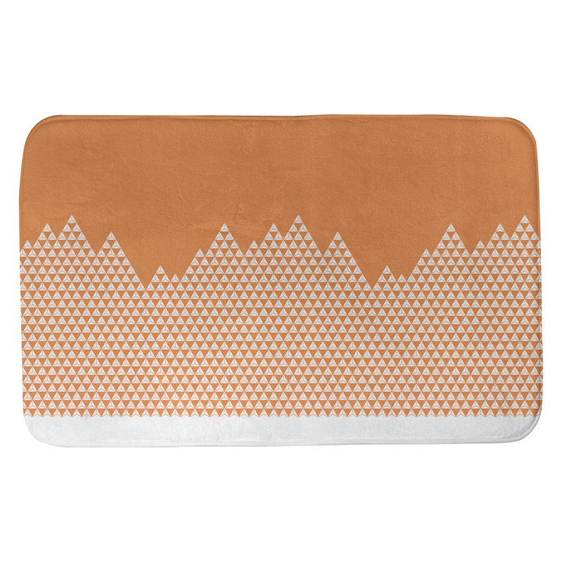 Tapis de salle de bain mountain Leffel, l 21 po x L 34 po, Orange