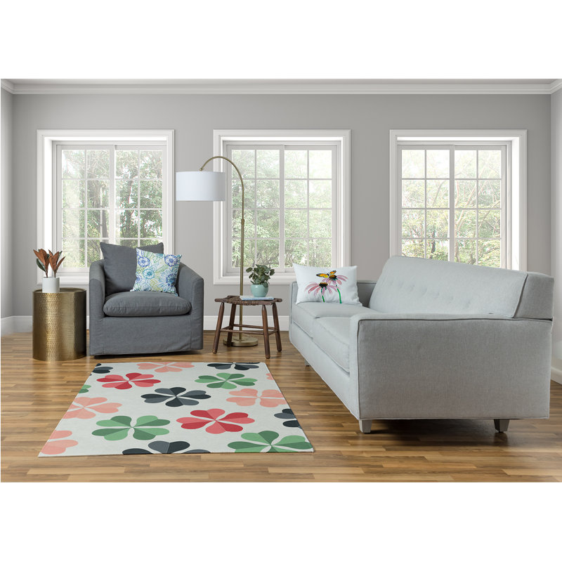 Chenille Floral Indoor Rug, Rectangle 8' x 10'