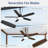 Cissline 52" Wet Plug-in Outdoor/Indoor Ceiling Fan with Light and Remote, IP65 Waterproof for Patio/Porch
