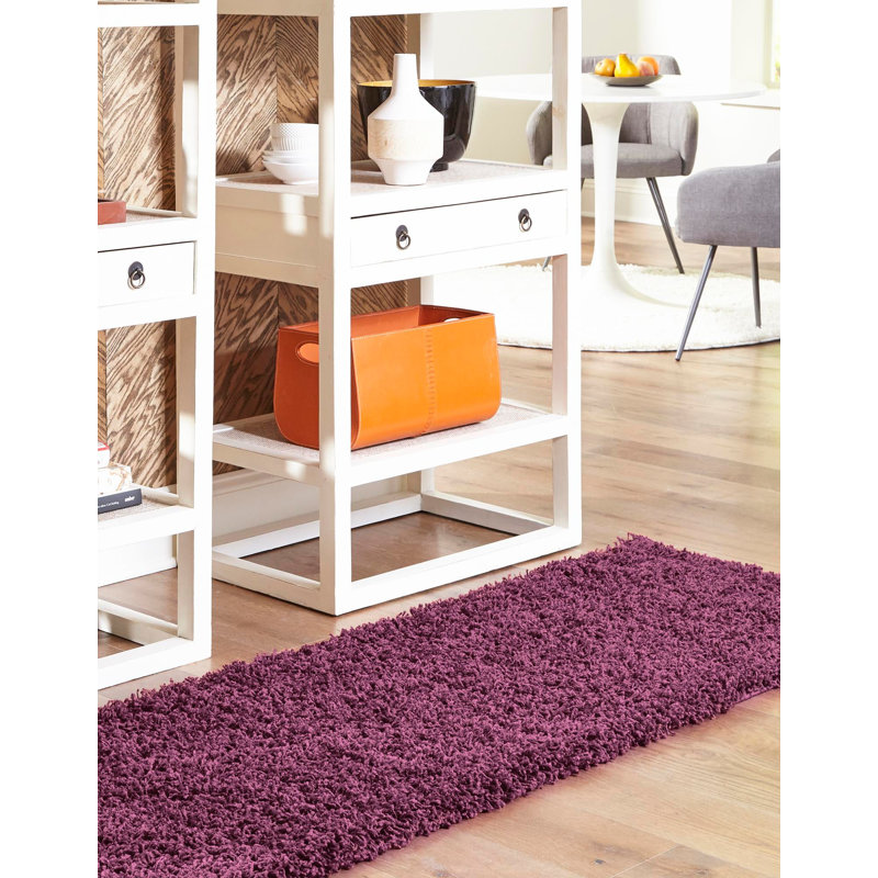 Tapis mauve aubergine Capwell, Tapis de couloir 2 pi 7 po x 10 pi