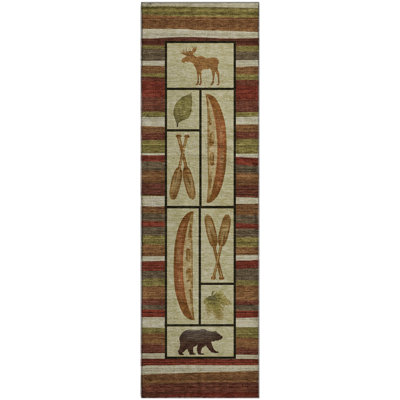 Premium Machine Washable Markhi AMF143 Multi Rug