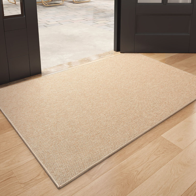 Kokoro Non-Slip Indoor Doormat, Khaki, 36" W x 52" L