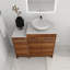 Meuble-lavabo sur pied simple 36 po avec comptoir en céramique 36 po
