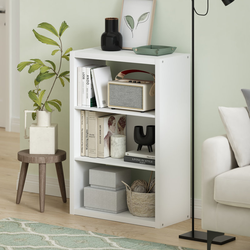 Viola Open Shelf Bookcase, Bookshelf,, (3 Shelves) 35.91"H x 23.2"W x 11.3"D, White