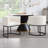 Upholstered Faux Leather Dining Chair Modern Arm Chair-2112371608-2112371609