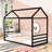 Metal House Shaped Bed With Guardrails-1511392359-1511392376