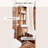 Tall Bathroom Storage Cabinet with Multiple Shelves and Vented Door, Brown and Grey - Elements Collection