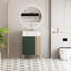Meuble-lavabo de salle de bain de 55 cm avec lavabo en céramique et design ergonomique - 24vb06-21lvr Pratique