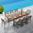 Carlo Extendable 8 - Person Outdoor Dining Set,  Brushed Wooden Painted