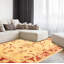 Tapis ivoire / orange en laine noué à la main Akmini