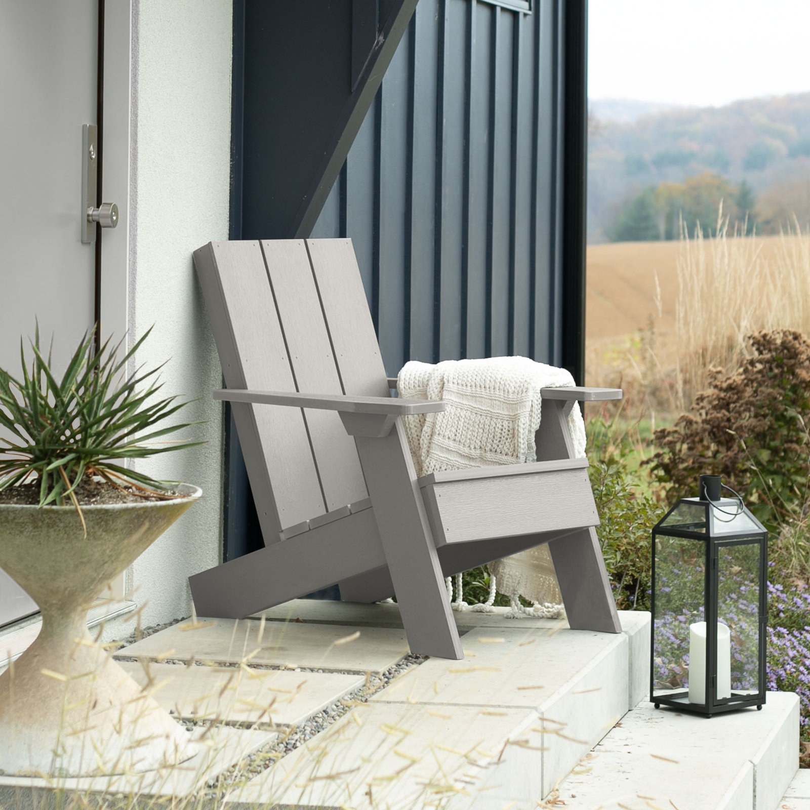 Byrnes 4 - Person Patio Conversation Set, Harbor Gray