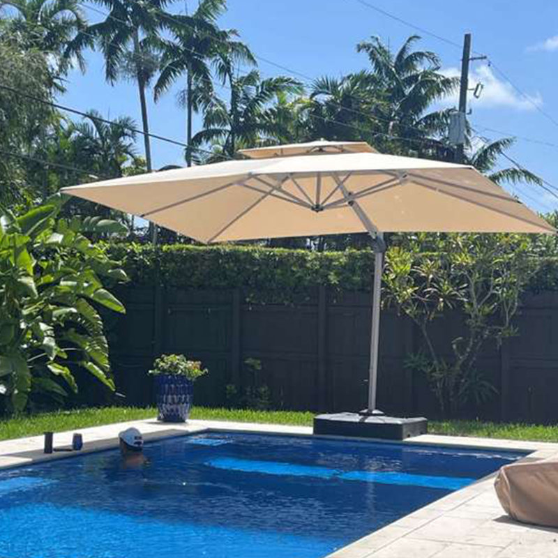274cm X 335cm Rectangular Cantilever Parasol, Beige