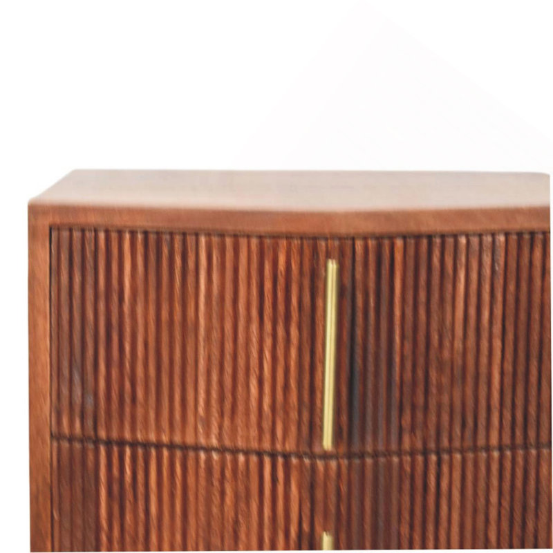 Solid Wood Harper Nightstand,Brown,2-Drawer