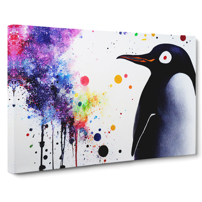 Penguin Splash Vol.2 Abstract - Wrapped Canvas, 35cm H x 50cm W x 3cm D