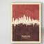 «Philadelphia Pennsylvania Skyline Red II», impression sur toile tendue-217501878