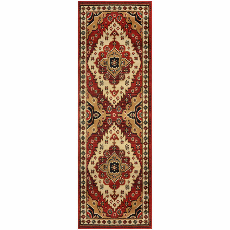 Aztec Southwestern Medallion Oriental Power-Loomed Indoor Area Rug, Runner 2'7" x 8'