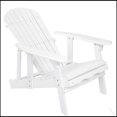 Foldable Acacia Wood Adirondack Chair – Traditional Slats, Wide Armrests, Rustic Outdoor Design, Easy Storage