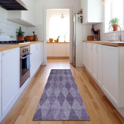 Premium Machine Washable Cerrito AMF561 Purple Rug