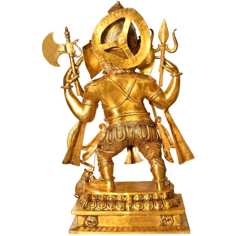 Grande statue en laiton 46 po Divyastranam Prayogvid Ganesha