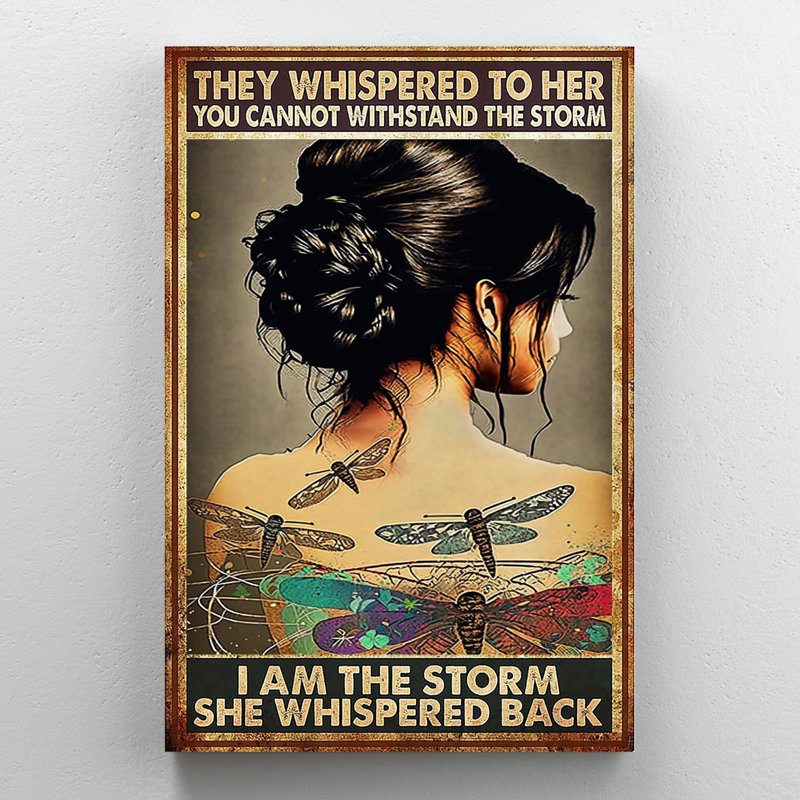 «I Am The Storm She Whispered Back On», impression sur toile, H 14 po x l 11 po x P 1,25 po