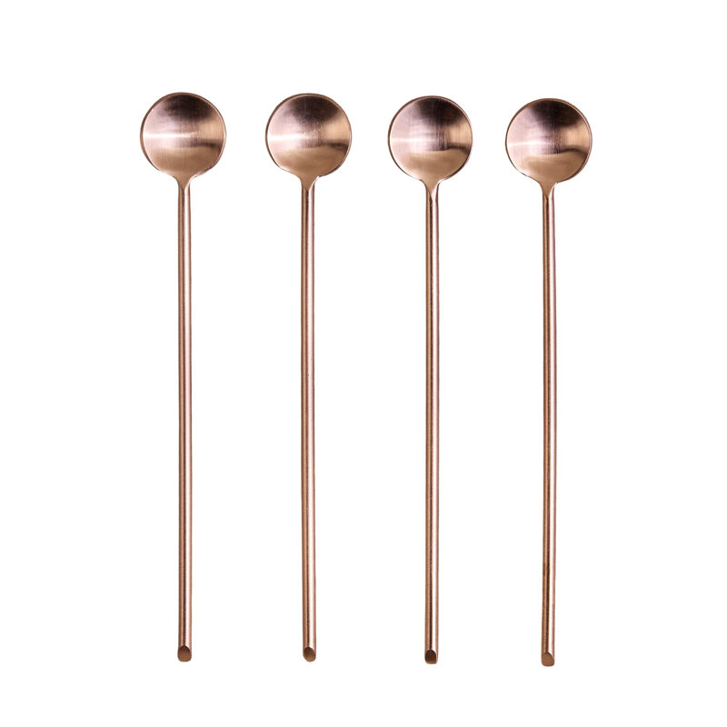 Thin Rose Long Spoon, Set of 4
