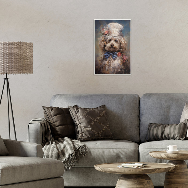 Plaque murale Victorian Era Labradoodle, design par Wumples, H 15 po x l 10 po