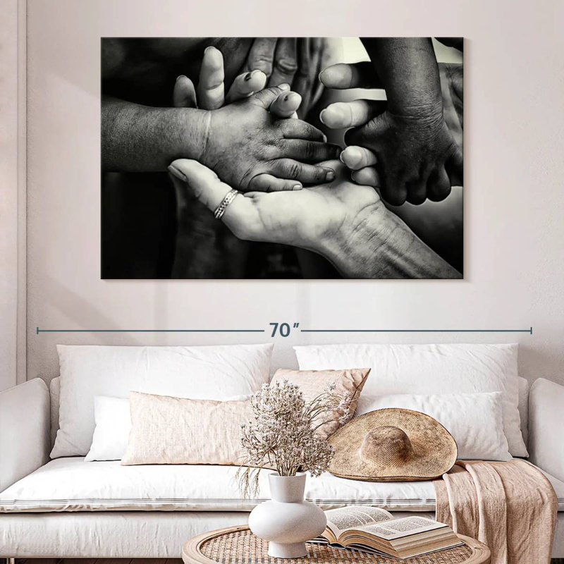 Leisha Family Hands BW, 34" H x 51" W