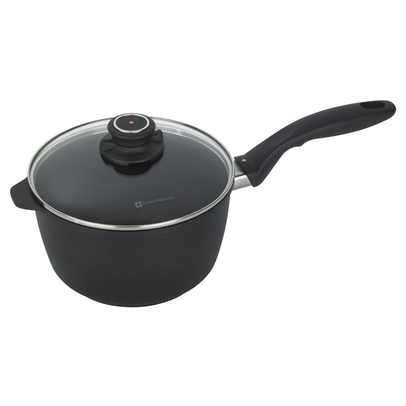 Non Stick Aluminum Sauce Pan with Lid, 3.2 Qt.