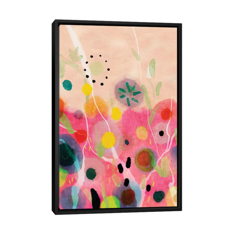 «Flower Power Abstract» par Ana Rut Bré - impression d'art graphique, Aucun mat, H 60 po x l 40po x P 1,5 po