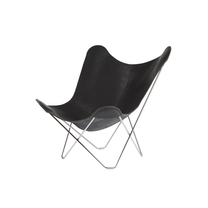 Dominick Faux Leather Accent Chair, Black